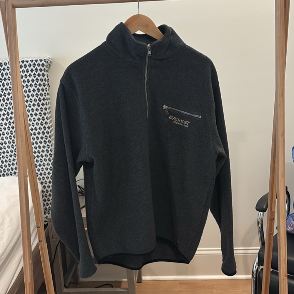 Men’s Half-Zip Fleece Pullover - Charcoal